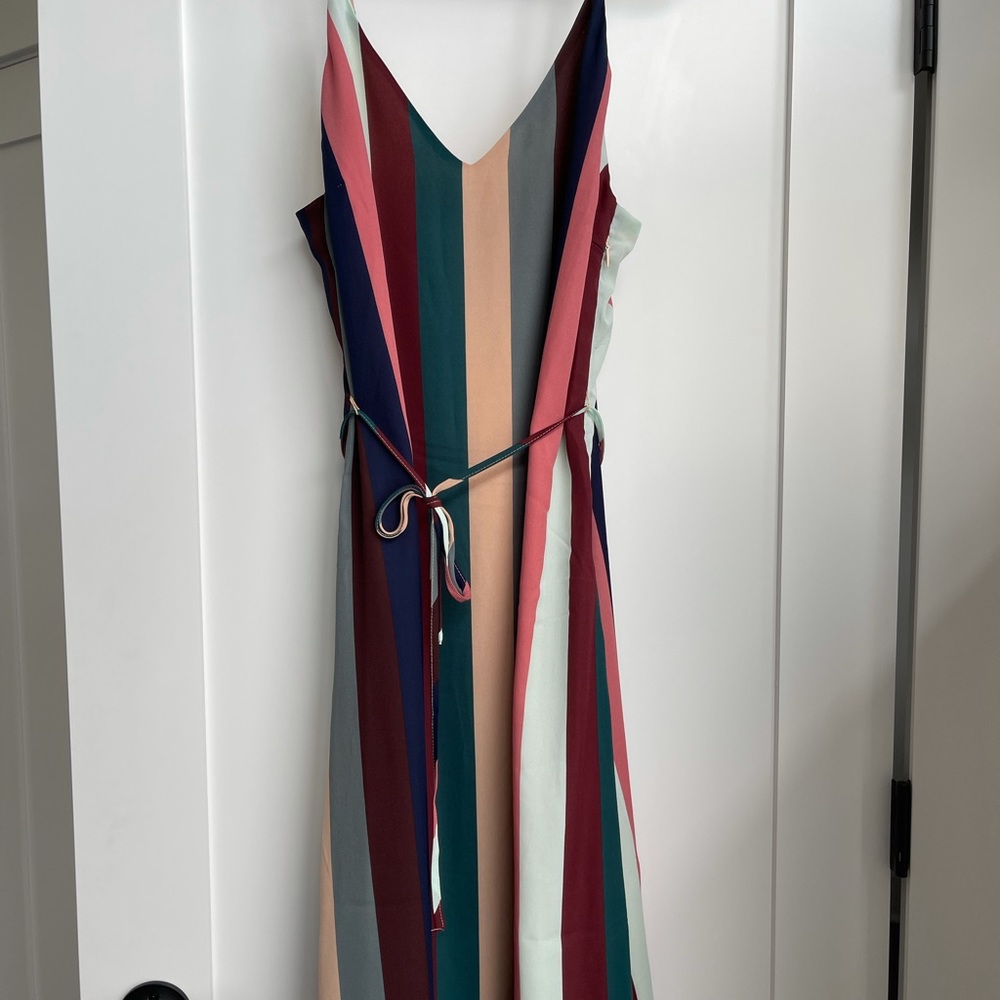 Lulu's Multicolor Striped Midi Dress